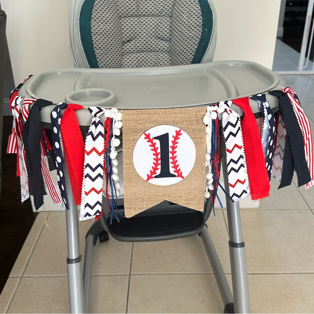 High chair banner 1st birthday